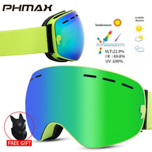 Load image into Gallery viewer, PHMAX Ski Goggles Men Anti-Fog Snowboard Glasses UV400 Double Layers Skiing Mask Goggles Women Winter Outdoor Snow Sunglasses