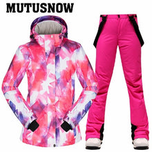 Load image into Gallery viewer, -30 degree Ski Suit Women Winter Female Jackets and Pants Warm Waterproof Women's Jacket Outdoor Snowboard Cycling Camping Brand