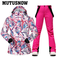 Load image into Gallery viewer, -30 degree Ski Suit Women Winter Female Jackets and Pants Warm Waterproof Women's Jacket Outdoor Snowboard Cycling Camping Brand