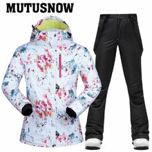 Load image into Gallery viewer, -30 degree Ski Suit Women Winter Female Jackets and Pants Warm Waterproof Women's Jacket Outdoor Snowboard Cycling Camping Brand