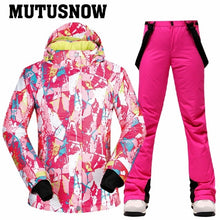 Load image into Gallery viewer, -30 degree Ski Suit Women Winter Female Jackets and Pants Warm Waterproof Women's Jacket Outdoor Snowboard Cycling Camping Brand