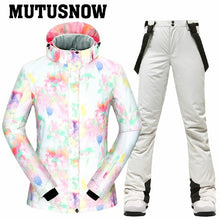 Load image into Gallery viewer, -30 degree Ski Suit Women Winter Female Jackets and Pants Warm Waterproof Women's Jacket Outdoor Snowboard Cycling Camping Brand