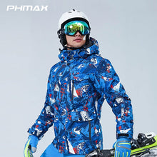 Load image into Gallery viewer, PHMAX Winter Ski Suit Men Women Windproof Ski Jacket Pants Set Waterproof Keep Warm Outdoor Skiing and Snowboarding Jacket