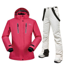 Load image into Gallery viewer, Women Ski Suit Brands High Quality Set Waterproof Warm -30 Degree Skiing Jacket And Pants Winter Outdoor Snowboarding Suits