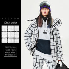 Load image into Gallery viewer, VECTOR Brand Men Women Ski Suit Ski Jacket Ski Pants Bib Overalls Winter Warm Windproof Waterproof Outdoor Sports Snowboard