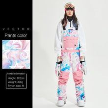 Load image into Gallery viewer, VECTOR Brand Men Women Ski Suit Ski Jacket Ski Pants Bib Overalls Winter Warm Windproof Waterproof Outdoor Sports Snowboard