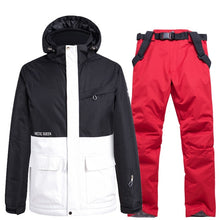 Load image into Gallery viewer, 2020 New Fashion Color Matching Ski Suit Men Women Windproof Waterproof Skiing Snowboard Jacket and Pants Suit Snowsuit Winter