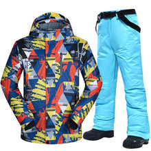 Load image into Gallery viewer, Men Ski Suit Brands Windproof Waterproof Warm Outdoor Sports Ski Jacket And Snow Pants Sets Winter Skiing And Snowboarding Suits