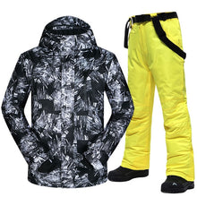 Load image into Gallery viewer, Ski Suit Men Winter Warm Waterproof Breathable And Touch Screen Gloves Snow Jacket And Pants Skiing And Snowboarding Jacket Men