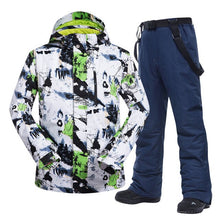 Load image into Gallery viewer, Large Size Men's Ski Suit -30 Temperature Waterproof Warm Winter Mountaineering Snow Snowboard Jackets and Pants Set