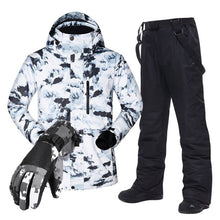 Load image into Gallery viewer, Large Size Men's Ski Suit -30 Temperature Waterproof Warm Winter Mountaineering Snow Snowboard Jackets and Pants Set