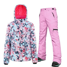 Load image into Gallery viewer, Ski Suit Women Ski Jacket And Pants -30°C Winter Warm Waterproof Windproof Skiing And Snowboarding Suits Female Brand Snow Set