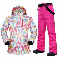 Load image into Gallery viewer, Ski Suits Women Winter Brands Sets Windproof Waterproof Breathable Outdoor Female Ski Jacket and Pants And Snowboarding Suits