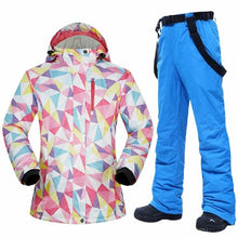 Load image into Gallery viewer, Ski Suits Women Winter Brands Sets Windproof Waterproof Breathable Outdoor Female Ski Jacket and Pants And Snowboarding Suits