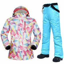Load image into Gallery viewer, Ski Suits Women Winter Brands Sets Windproof Waterproof Breathable Outdoor Female Ski Jacket and Pants And Snowboarding Suits