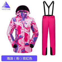 Load image into Gallery viewer, Thick Warm Ski Suit Women Waterproof Windproof Skiing and Snowboarding Jacket Pants Set Female Snow Costumes Outdoor Wear