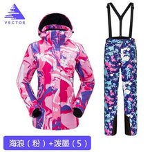 Load image into Gallery viewer, Thick Warm Ski Suit Women Waterproof Windproof Skiing and Snowboarding Jacket Pants Set Female Snow Costumes Outdoor Wear