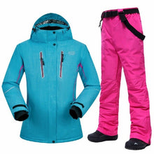 Load image into Gallery viewer, Winter Ski Suit Women High-quality Windproof Waterproof Breathable Thermal Snow Jackets and Pants Skiing and Snowboarding Suits