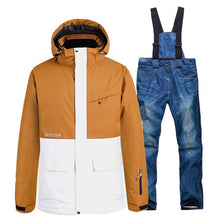 Load image into Gallery viewer, New Women's & Men's Ski Jackets + Strap Snow Pants Bib Snow Suit Sets Snowboard Clothing Waterproof Costumes Winter Outdoor Wear