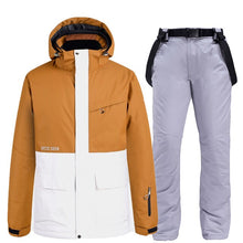 Load image into Gallery viewer, New Women's & Men's Ski Jackets + Strap Snow Pants Bib Snow Suit Sets Snowboard Clothing Waterproof Costumes Winter Outdoor Wear