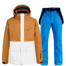 Load image into Gallery viewer, New Women's & Men's Ski Jackets + Strap Snow Pants Bib Snow Suit Sets Snowboard Clothing Waterproof Costumes Winter Outdoor Wear