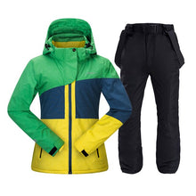 Load image into Gallery viewer, Women Ski Suit Warm Windproof Waterproof Hooded Snow Jacket + Pants Female Winter Outdoor Snowboard Snowmobile Snow Suit