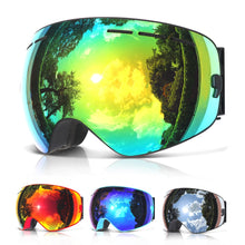 Load image into Gallery viewer, COPOZZ brand professional ski goggles double layers lens anti-fog UV400 big ski glasses skiing snowboard men women snow goggles