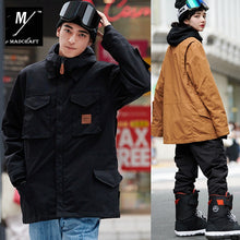 Load image into Gallery viewer, New outdoor brands unsex ski suit men winter m65 snow jacket skiing and snowboarding windproof waterproof ski wear warm men -30
