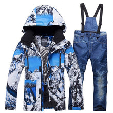 Load image into Gallery viewer, 2019RIVIYELE NEW Super Warm Men Ski Suit Waterproof Breathable Windproof Outdoor Sport Wear Skiing Snowboard Jacket+Pant
