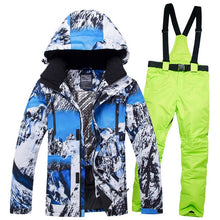 Load image into Gallery viewer, 2019RIVIYELE NEW Super Warm Men Ski Suit Waterproof Breathable Windproof Outdoor Sport Wear Skiing Snowboard Jacket+Pant
