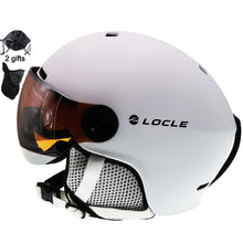 Load image into Gallery viewer, LOCLE Goggles Ski Helmet With Visor PC+EPS CE Certification Skiing Helmet Women Men Child Ski Snowboard Snowmobile Snow Helmet
