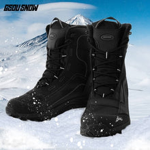 Load image into Gallery viewer, Winter New Ski Boots Men Waterproof Shock Fleece Lining Warm Snowboard Boots Waterproof Non-slip Middle Tube Ski Shoes
