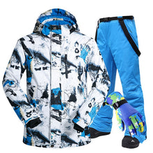 Load image into Gallery viewer, Ski Suit Men Brands Winter Windproof Waterproof Thermal Snow Jacket And Pants Ski Touch Screen Gloves Snowboard Ski Jacket Men
