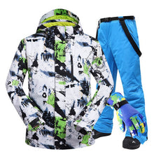 Load image into Gallery viewer, Ski Suit Men Brands Winter Windproof Waterproof Thermal Snow Jacket And Pants Ski Touch Screen Gloves Snowboard Ski Jacket Men

