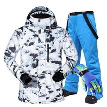 Load image into Gallery viewer, Ski Suit Men Brands Winter Windproof Waterproof Thermal Snow Jacket And Pants Ski Touch Screen Gloves Snowboard Ski Jacket Men
