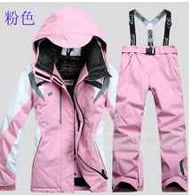 Load image into Gallery viewer, New Women's Ski Suit Ski Jacket + Pant Scrawl Style Female Snowboarding Set Snowboarding Coat and Trousers Women Ski Suit
