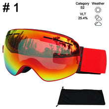 Load image into Gallery viewer, LOCLE Ski Glasses Double Layers UV400 Anti-fog Ski Goggles Snow Skiing Snowboard Motocross Goggles Ski Masks or Eyewear
