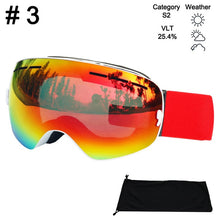 Load image into Gallery viewer, LOCLE Ski Glasses Double Layers UV400 Anti-fog Ski Goggles Snow Skiing Snowboard Motocross Goggles Ski Masks or Eyewear
