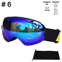Load image into Gallery viewer, LOCLE Ski Glasses Double Layers UV400 Anti-fog Ski Goggles Snow Skiing Snowboard Motocross Goggles Ski Masks or Eyewear
