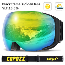Load image into Gallery viewer, COPOZZ brand ski goggles replaceable magnetic lenses UV400 anti-fog snow ski mask skiing men women snowboard goggles GOG-2181
