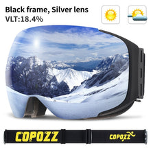 Load image into Gallery viewer, COPOZZ brand ski goggles replaceable magnetic lenses UV400 anti-fog snow ski mask skiing men women snowboard goggles GOG-2181
