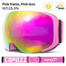 Load image into Gallery viewer, COPOZZ brand ski goggles replaceable magnetic lenses UV400 anti-fog snow ski mask skiing men women snowboard goggles GOG-2181
