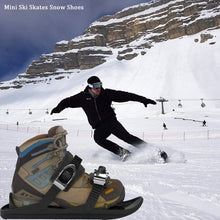Load image into Gallery viewer, 1 Pair Mini Ski Skates Snow Shoes Mini Ski Skates for Snow Outdoor Adjustable Bindings Short Skiboard Snowblades
