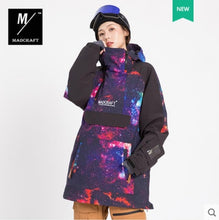 Load image into Gallery viewer, New Pullover Ski Jacket men's winter warm and windproof waterproof snowboard wear ski equipment  black overall snow jackets  -30
