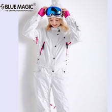 Load image into Gallery viewer, Blue magic new winter snowboard kombez ski jacket and pant ski suits females jumpsuit women snowboard waterproof overall Russia
