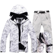 Load image into Gallery viewer, New Thicken Warm Ski Suit Men Women Winter Windproof Waterproof Skiing Gloves Snowboard Jacket Pants Suit Male Plus Size 3XL
