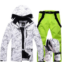 Load image into Gallery viewer, New Thicken Warm Ski Suit Men Women Winter Windproof Waterproof Skiing Gloves Snowboard Jacket Pants Suit Male Plus Size 3XL
