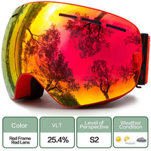Load image into Gallery viewer, Ski Goggles,Winter Snow Sports Goggles with Anti-fog UV Protection for Men Women Youth Interchangeable Lens - Premium Goggles
