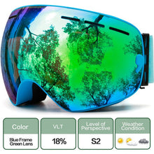 Load image into Gallery viewer, Ski Goggles,Winter Snow Sports Goggles with Anti-fog UV Protection for Men Women Youth Interchangeable Lens - Premium Goggles

