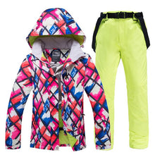 Load image into Gallery viewer, Ski Suit Women Winter 2020 Waterproof Windproof Thicken Warm Snow Clothes Women Ski Sets Jacket Skiing And Snowboarding Suits
